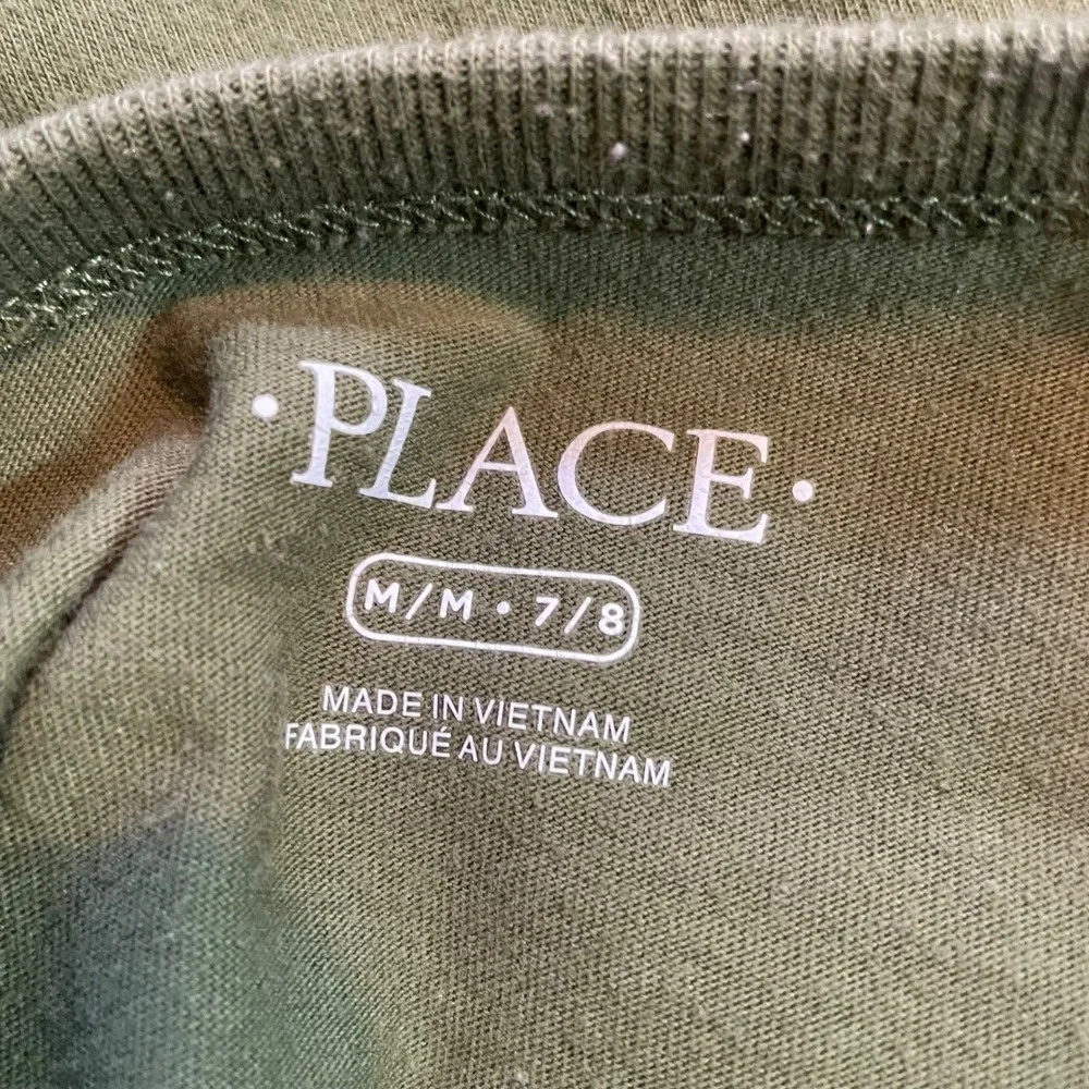 The Childrens‎ Place Boys Olive Green Basketball Graphic Tee Shirt Size M 7/8